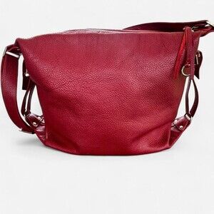 Giudit Red‎ Leather Shoulder Bag 4010